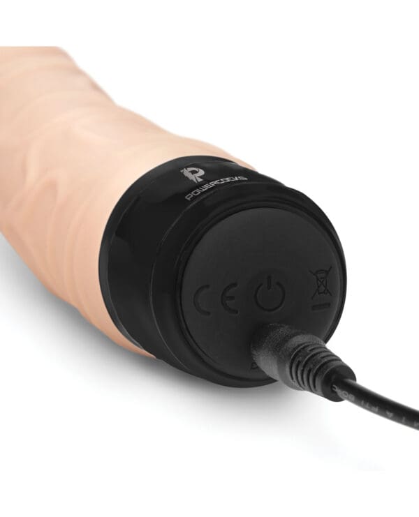 Powercocks 6.5" Realistic Vibrator - Ivory - Image 3