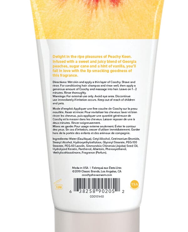 COOCHY Shave Cream - 3.4 oz Peachy Keen - Image 2