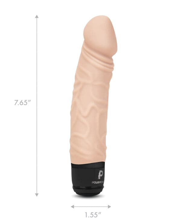 Powercocks 6.5" Realistic Vibrator - Ivory - Image 4