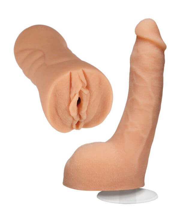 Signature Strokers Set ULTRASKYN Stroker & 8" Cock w/Removable Vac-U-Lock Suction Cup - Leolulu - Image 2