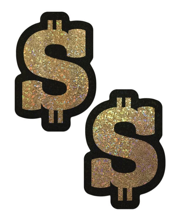 Pastease Premium Glitter Dollar Sign - Gold O/S - Image 2
