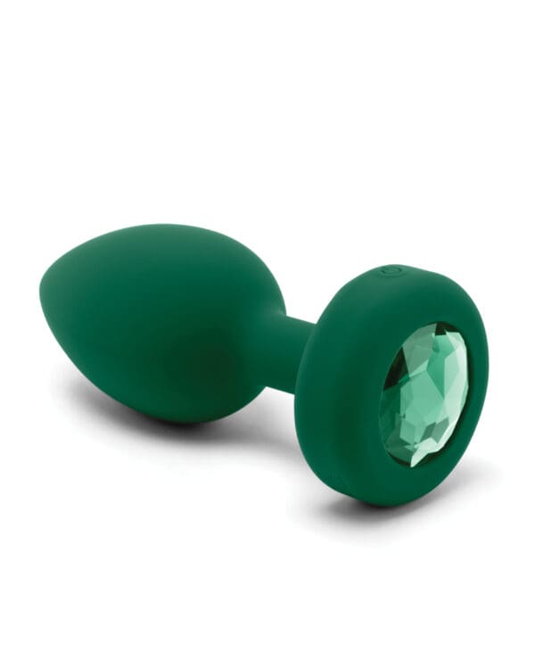 b-Vibe Remote Control Vibrating Jewel Plug (M/L) - Emerald Green - Image 4