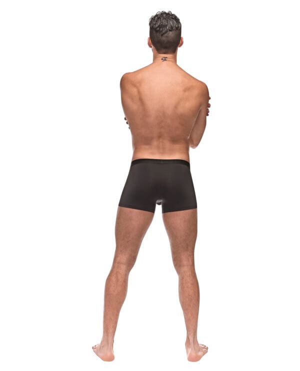Private Screening Micro Mesh & Modal Skull Pouch Short Black LG - Image 3