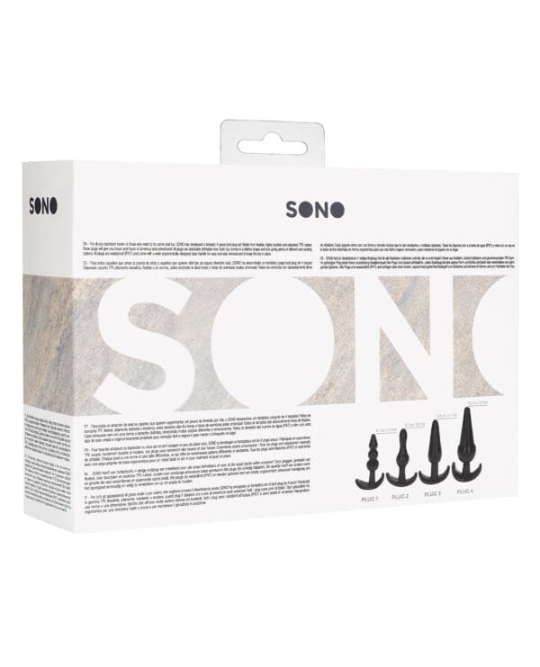 Shots Sono No. 8 Butt Plug - Black Set of 4 - Image 2