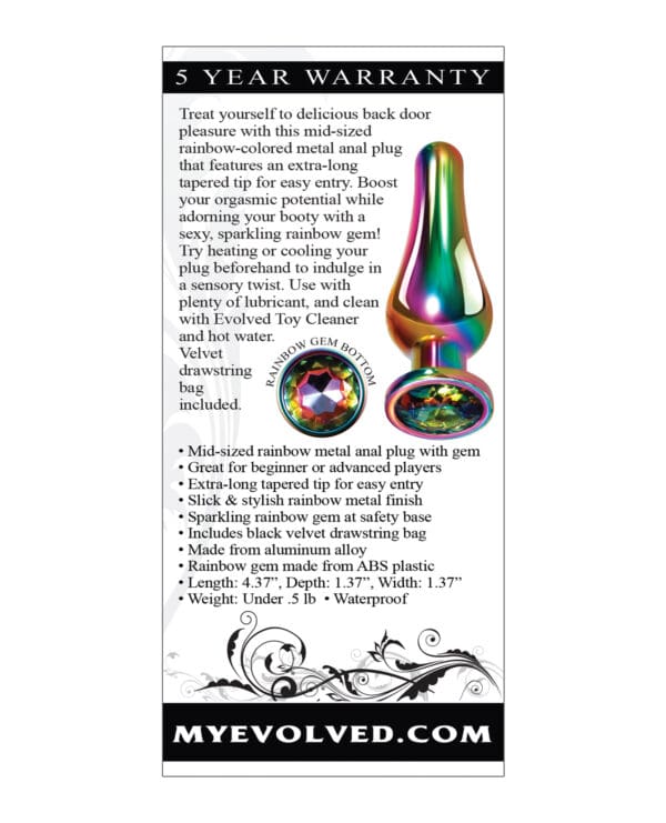 Evolved Rainbow Metal Plug - Medium - Image 2
