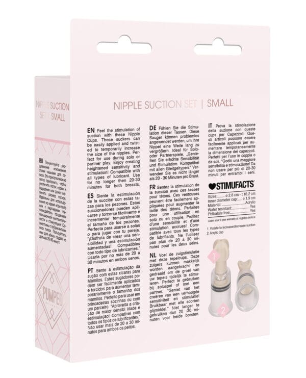 Shots Pumped Nipple Suction Set - Small Clear - Image 2