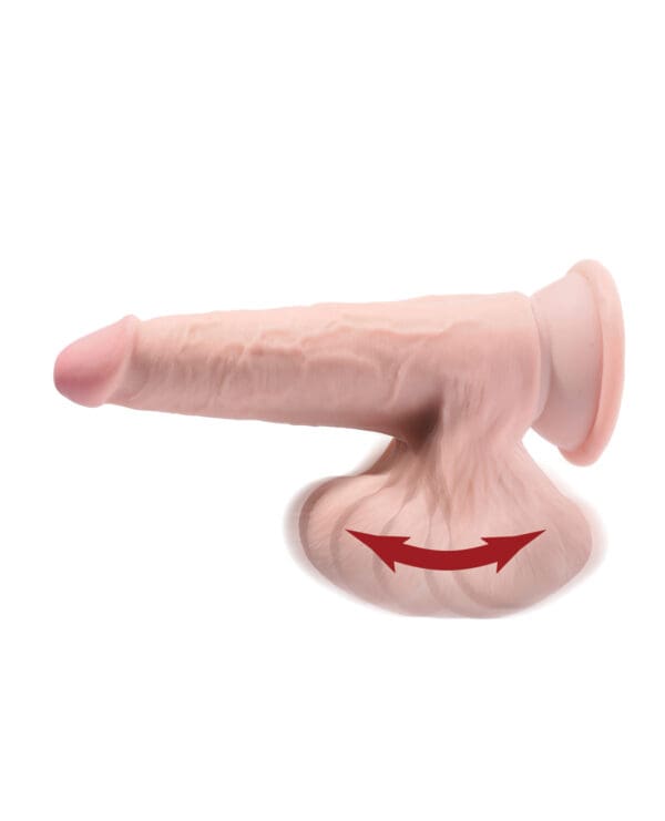 King Cock Plus 8" Triple Density Cock w/Swinging Balls - Ivory - Image 3