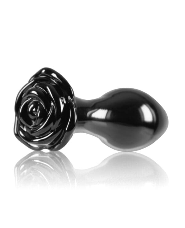 Crystal Rose Butt Plug - Black - Image 4
