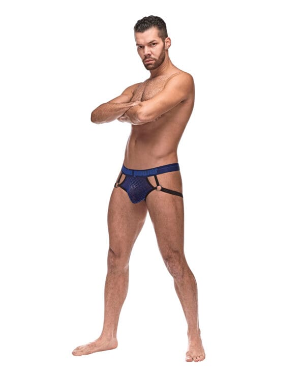 Diamond Mesh Jock Ring Blue L/XL - Image 2