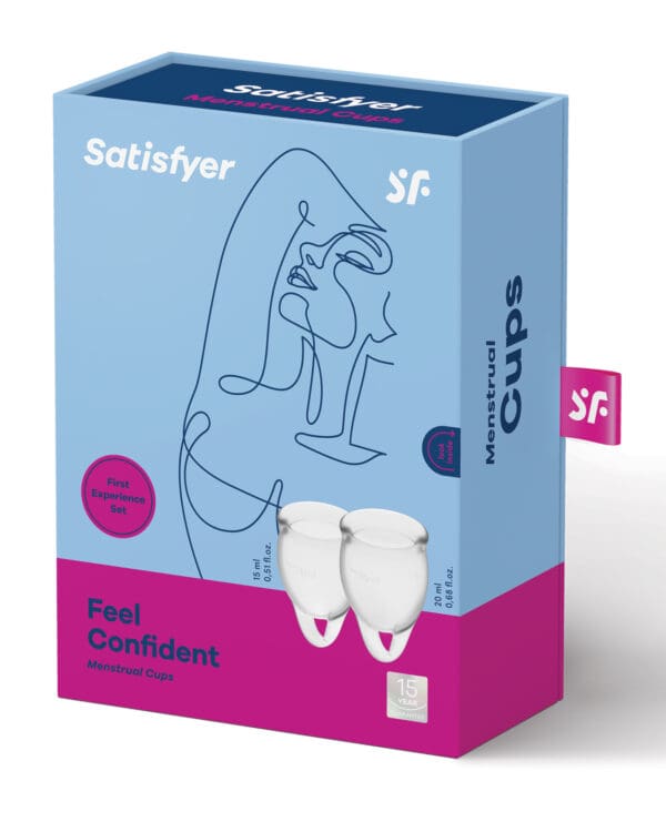 Satisfyer Feel Confident Menstrual Cup - Transparent - Image 2