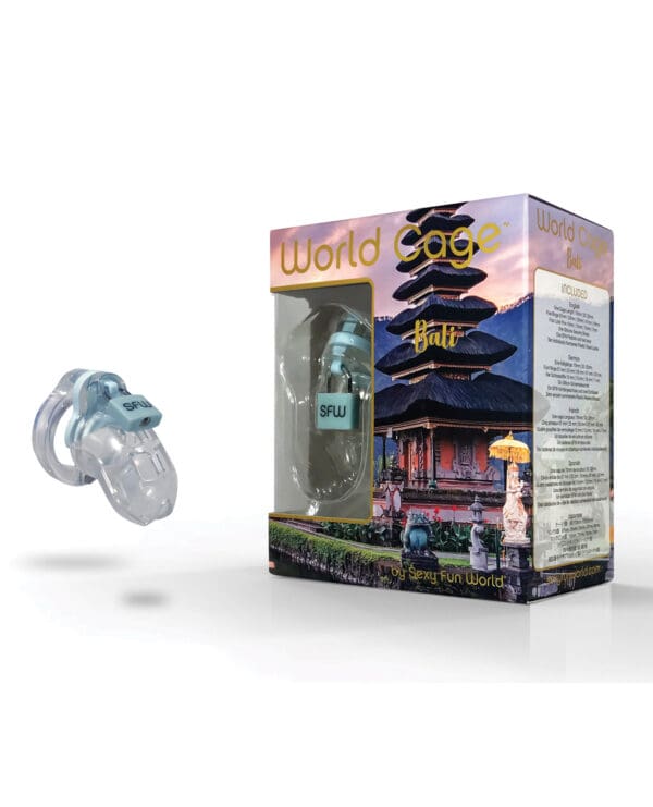 World Cage Bali Male Chastity Kit - Small 70 mm x 32 mm - Image 2