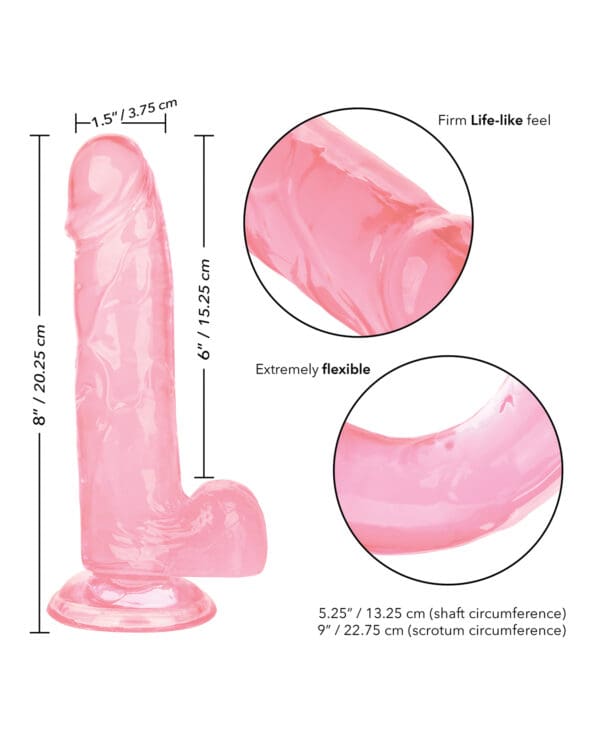 Size Queen 6" Dildo - Pink - Image 5