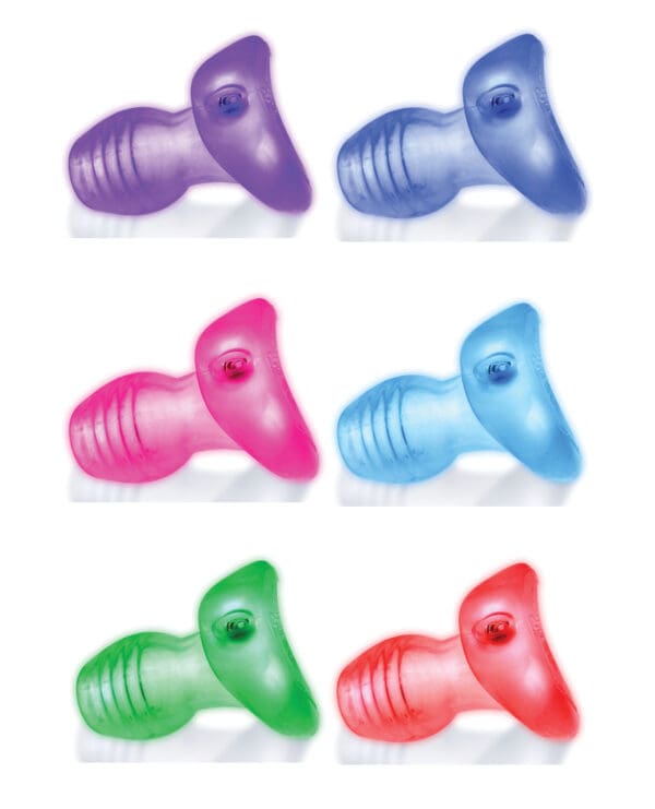 Oxballs Glowhole 2 Hollow Buttplug w/LED Insert Large - Clear - Image 2