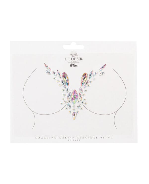 Shots Bliss Dazzling V Cleavage Bling Sticker O/S