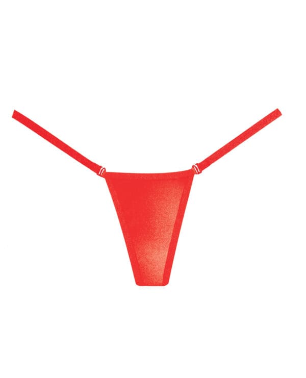Adore Between the Cheats Wetlook Panty Red O/S - Image 2