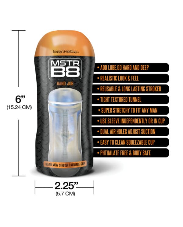 MSTR B8 Clear View Stroker - Clear - Image 5