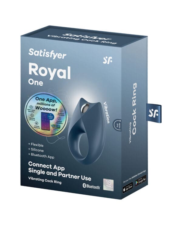 Satisfyer Royal Ring w/App - Blue - Image 5