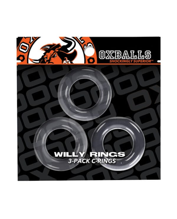 Oxballs Willy Rings - Clear Pack of 3 - Image 2