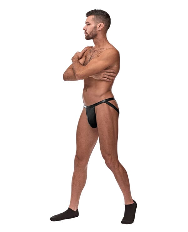 Cage Matte Strappy Ring Jock Black L/XL - Image 2