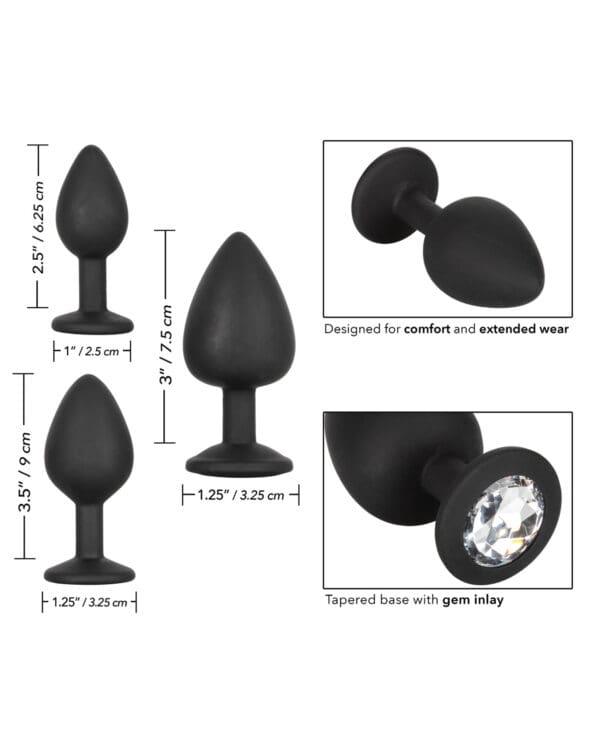 Silicone Gem Anal Kit - Black - Image 5