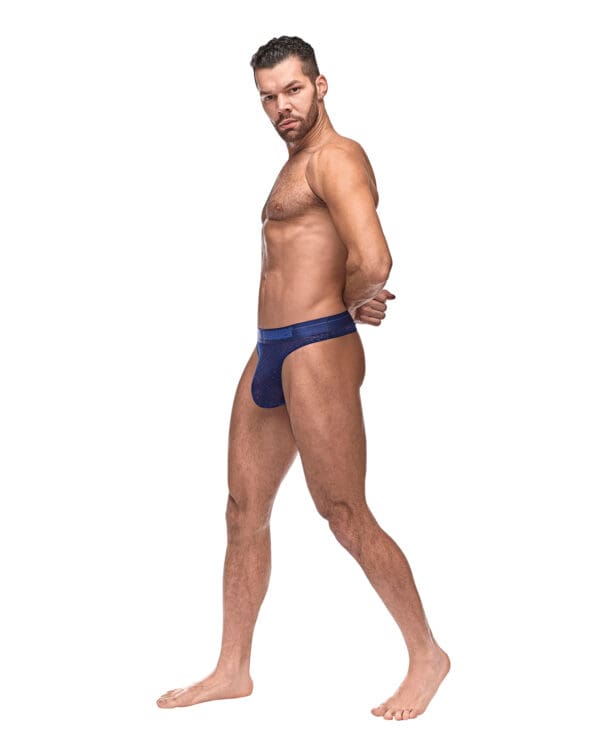 Diamond Mesh Bong Thong Blue S/M - Image 2
