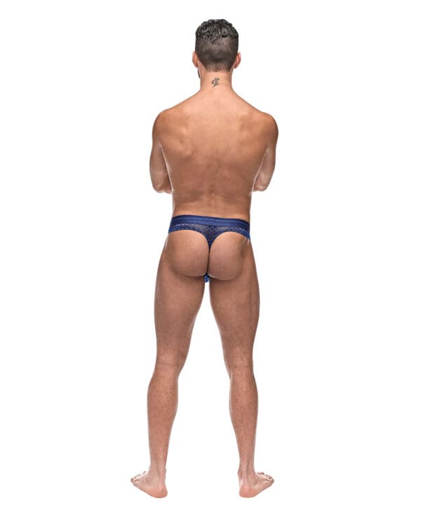 Diamond Mesh Bong Thong Blue S/M - Image 3