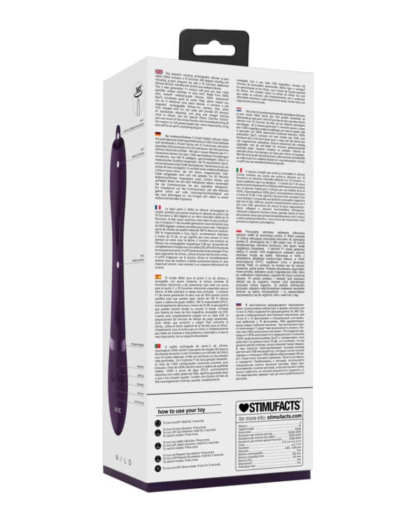 Shots Vive Nilo Pinpoint Rotating G-Spot Rabbit - Purple - Image 2