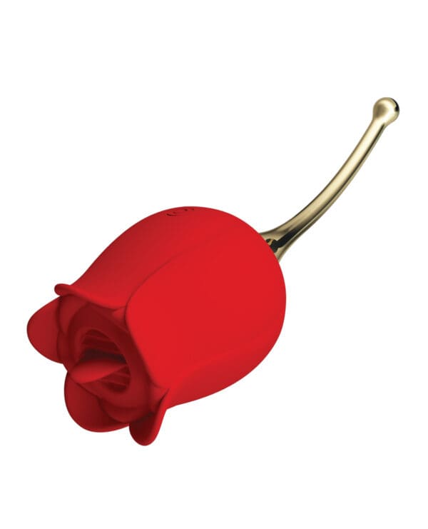 Pretty Love Licking Rose Lover Dual Ended Vibrator - Rose - Image 2