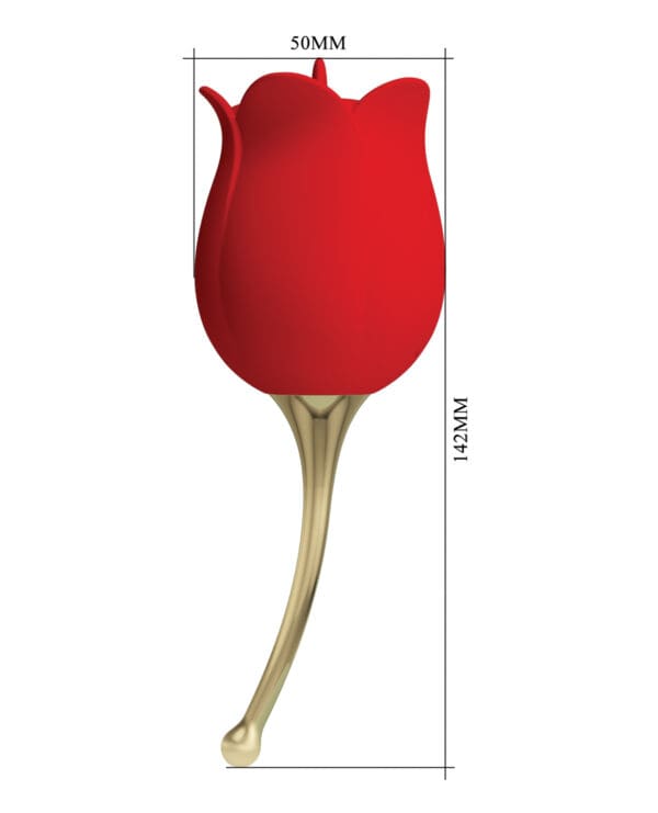 Pretty Love Licking Rose Lover Dual Ended Vibrator - Rose - Image 5