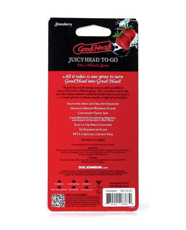 GoodHead Juicy Head Dry Mouth Spray To Go - .30 oz Strawberry - Image 4