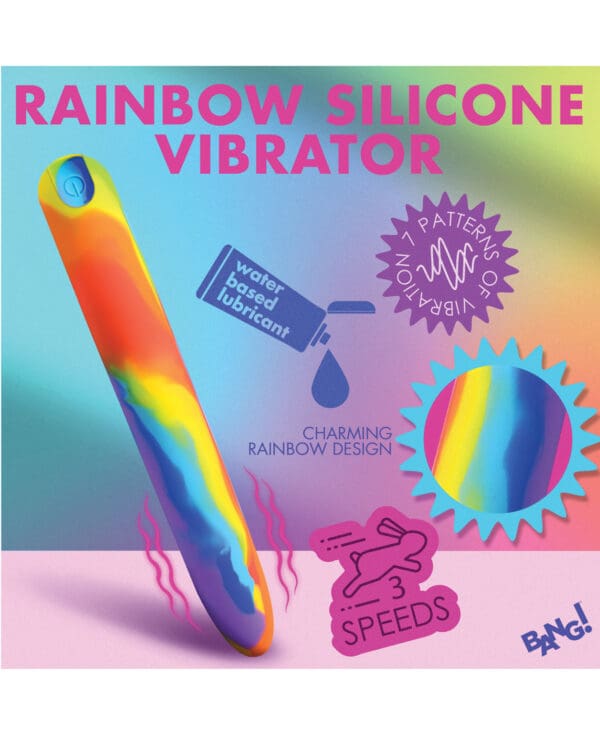 Bang! Rainbow Silicone Vibrator - Image 5