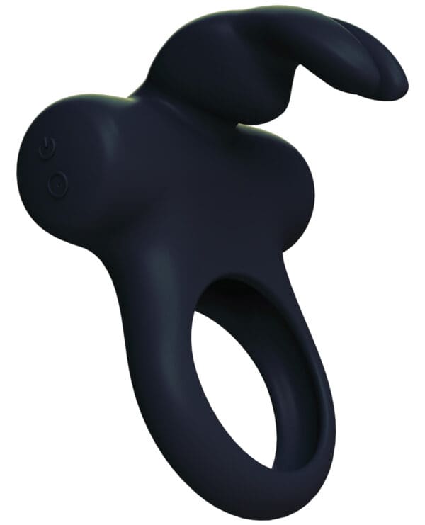 VeDO Frisky Bunny Rechargeable Vibrating Ring - Black Pearl - Image 2