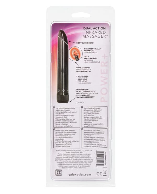Dual Action Infra Red Massager - Multi Speed Black - Image 2