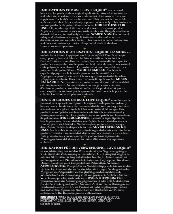 Kama Sutra Love Liquid Classic Water Based Lube - 3.4 oz - Image 2