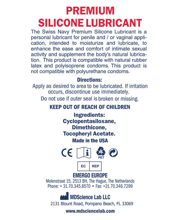 Swiss Navy Lube Silicone - 32 oz - Image 2