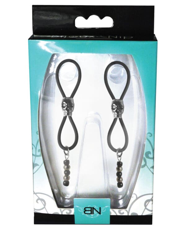 Bijoux de Nip Nipple Halos Black Skull Slider - Black/Silver - Image 2