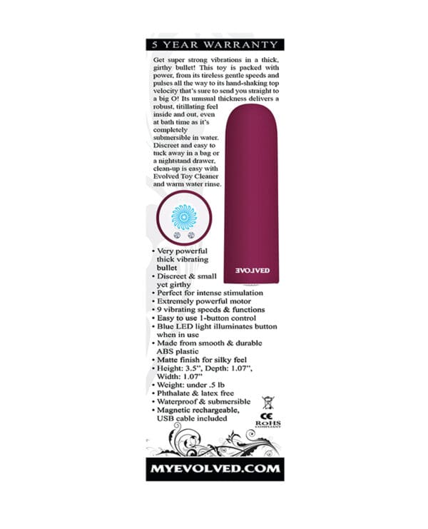 Evolved Mighty Thick Bullet - Burgundy - Image 2