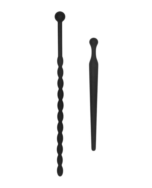 Shots Ouch Urethral Sounding Beginners Silicone Plug Set - Black - Image 3