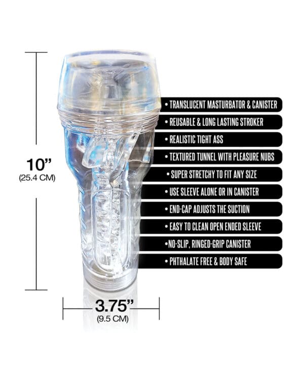 MSTR B8 In the Clear Anal Stroker - Clear - Image 5