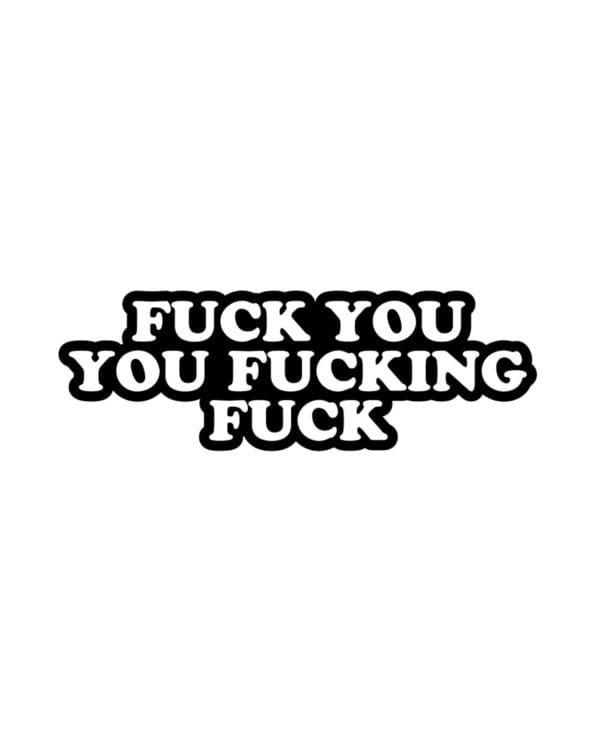 Wood Rocket Porn Fuck Fuck Fuck Pin - Black/White - Image 2