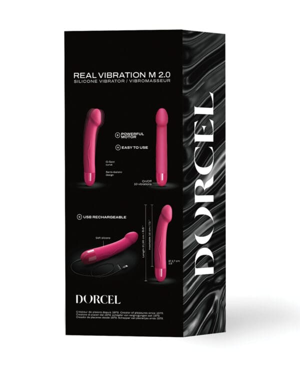 Dorcel Real Vibration M 8.6" Rechargeable - Pink - Image 5