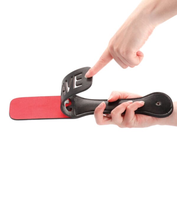 Shots Ouch Slave Paddle - Black - Image 4