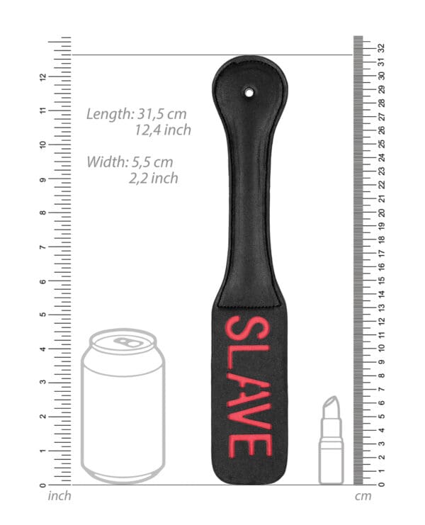 Shots Ouch Slave Paddle - Black - Image 5