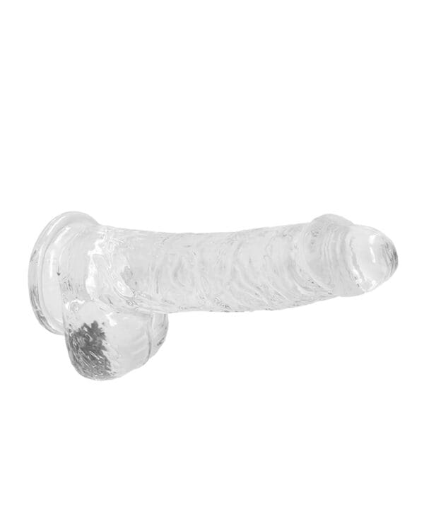 Shots RealRock Realistic Crystal Clear 6" Dildo w/Balls -  Transparent Clear - Image 3