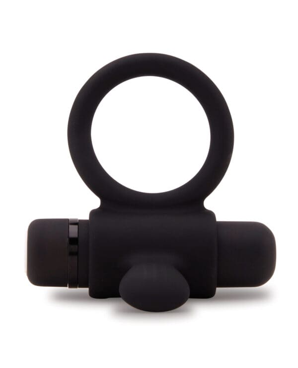 Nu Sensuelle Rev Silicone 7 Function Bullet Ring w/Flutter Tip  - Black - Image 2