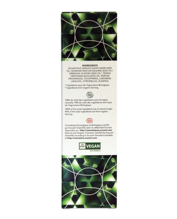 EXSENS of Paris Organic Body Oil w/Stones - Adventurine Avocado 100 ml - Image 2
