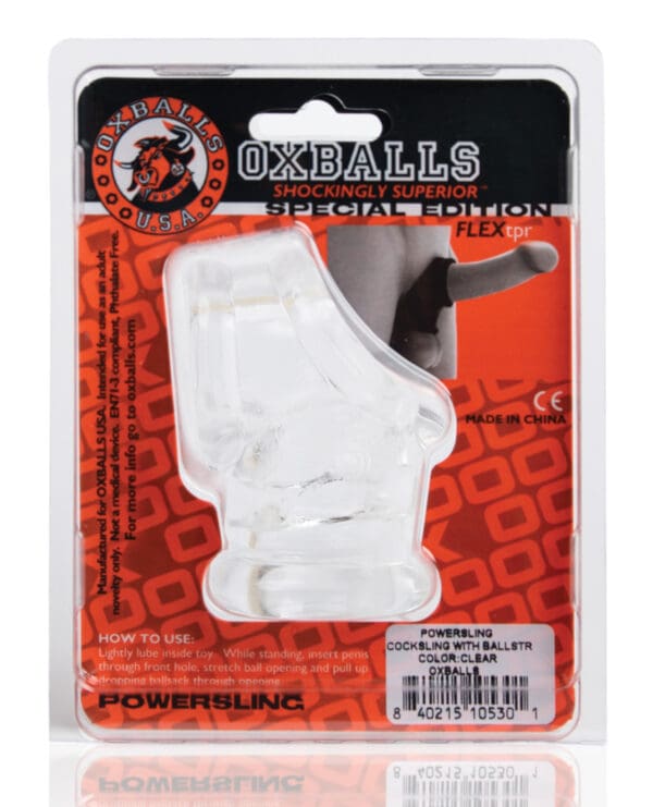 Oxballs Powerballs Cocksling & Ball Stretcher - Clear - Image 5