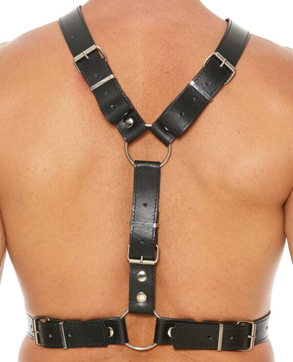Shots Uomo Men's Harness w/Metal Bit - Black - Image 3