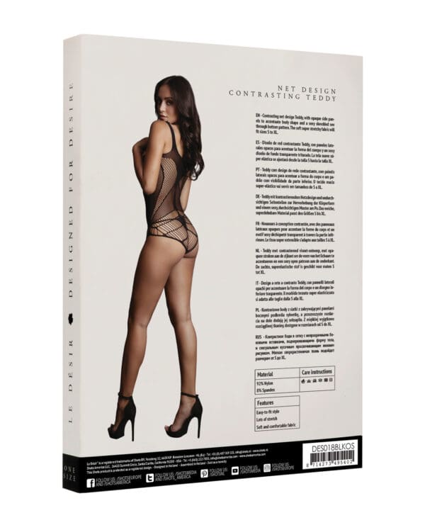 Shots  Le Desir Contrast Net Teddy Black O/S - Image 4
