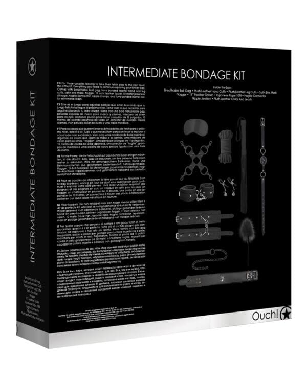 Shots Ouch Intermediate Bondage Kit - Black - Image 2